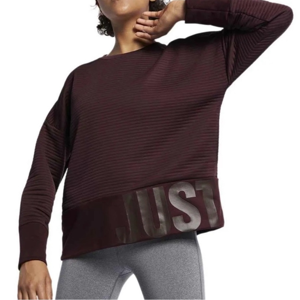 Nike Women's Dri-fit Maroon Sweatshirt